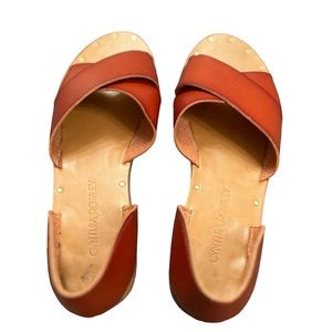 CYNTHIA ROWLEY FIONA CRISS CROSS SLIP-ON SANDALS-SIZE 8